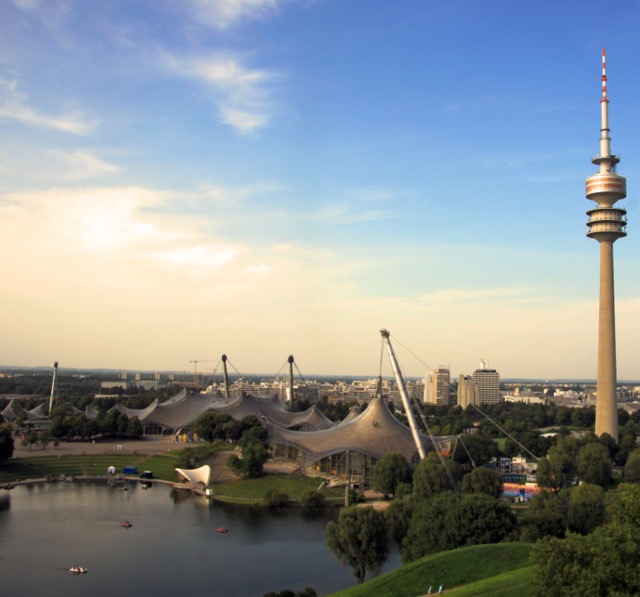View over the Olympic Park in the heart of Munich